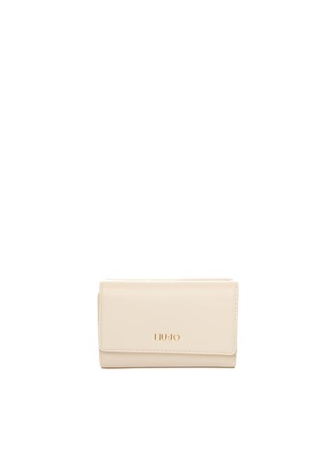 portafoglio logo crema LIU JO | AA5215E0015BIFOLD-X0459
